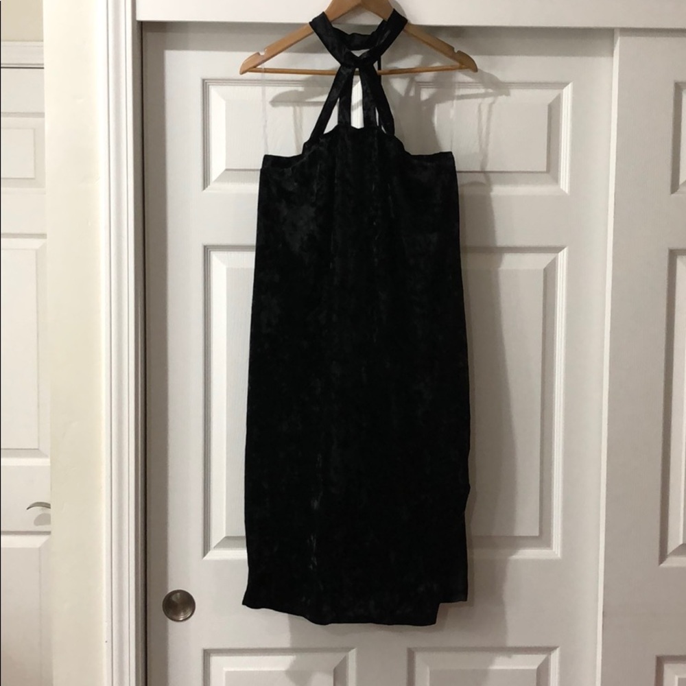 Black velour caged BodyCon Dress 3x
